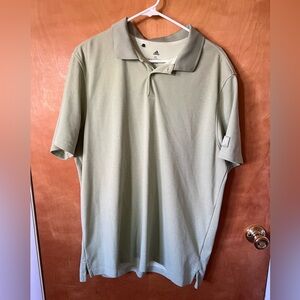 Adidas Men's Sage Green Polo Shirt